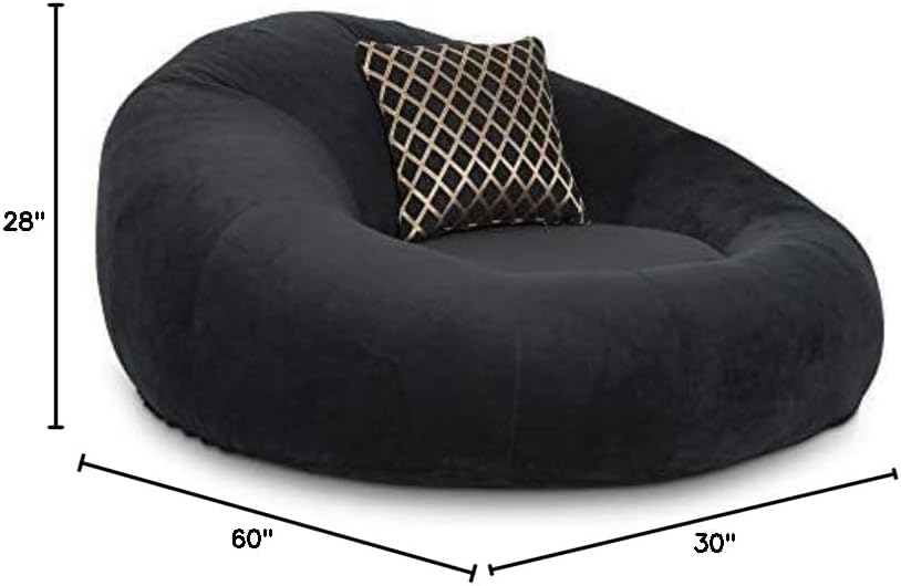 Seatcraft Cuddle Fabric Home Theater Seat, Living Room, Black