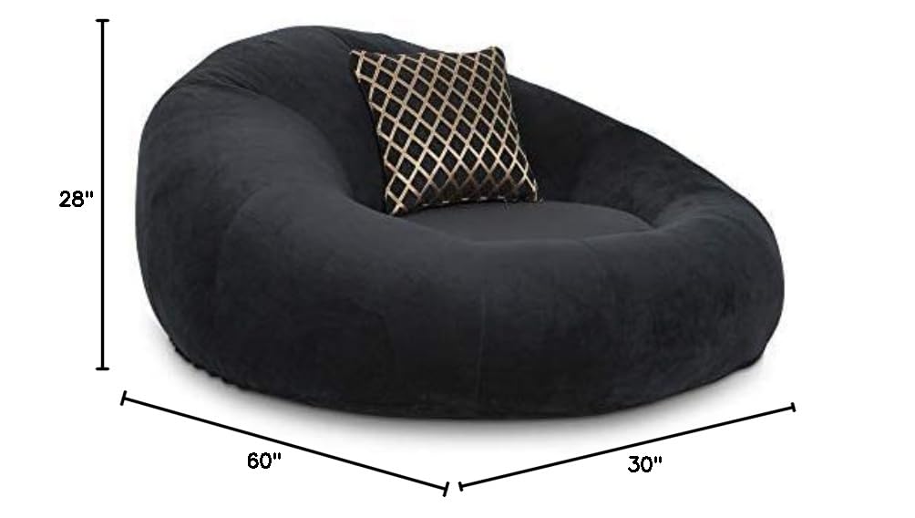 Seatcraft Cuddle Fabric Home Theater Seat, Living Room, Black