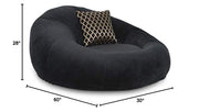 Seatcraft Cuddle Fabric Home Theater Seat, Living Room, Black