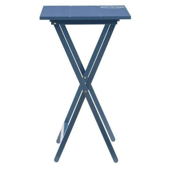 Folding Wood TV Tray Table Set of 4 with Stand