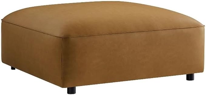 Square Vegan Leather Ottoman