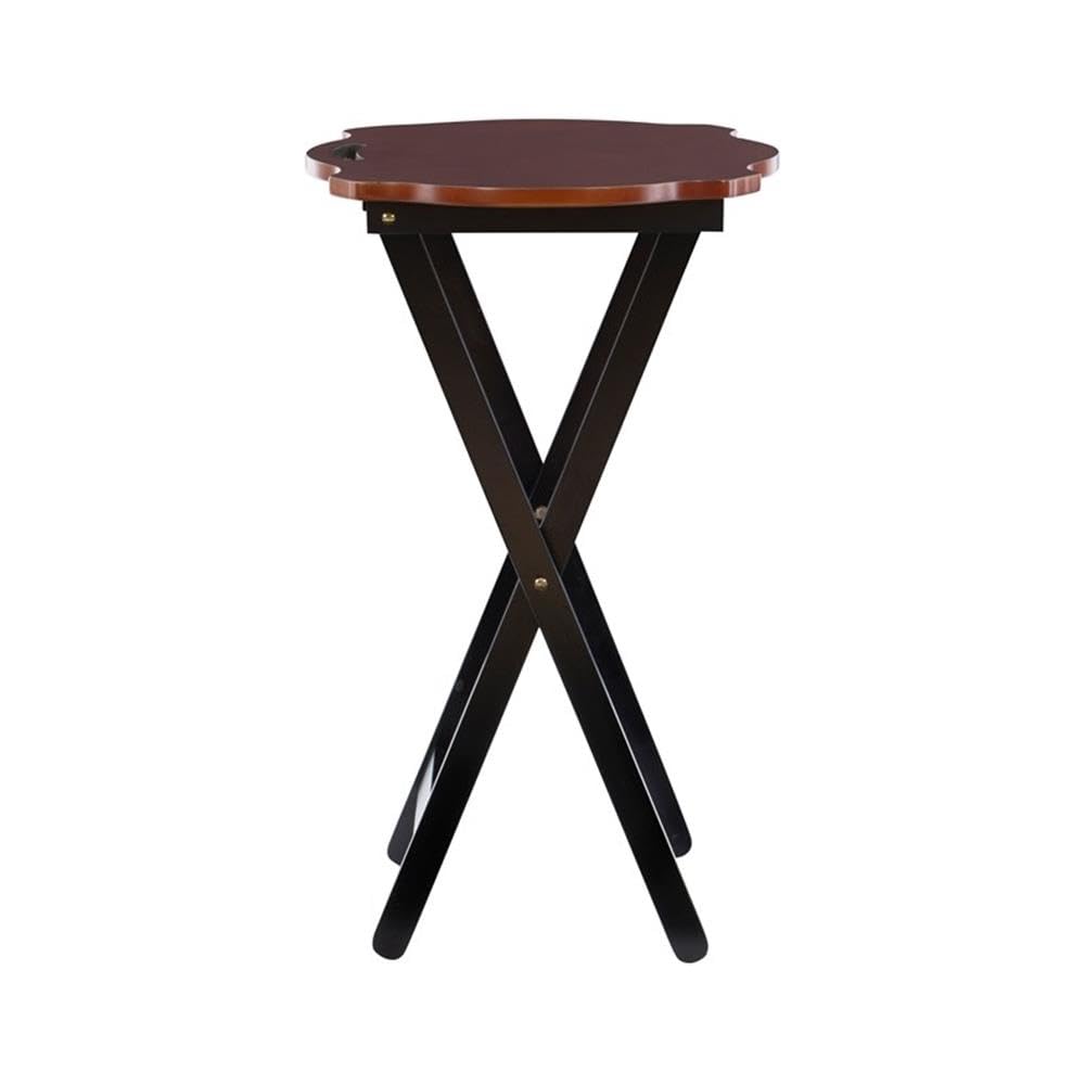 5-Piece Wood Tray Table Set with Stand