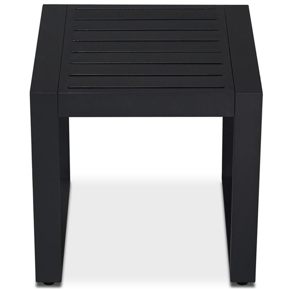 Aluminum Outdoor End Table, Grey