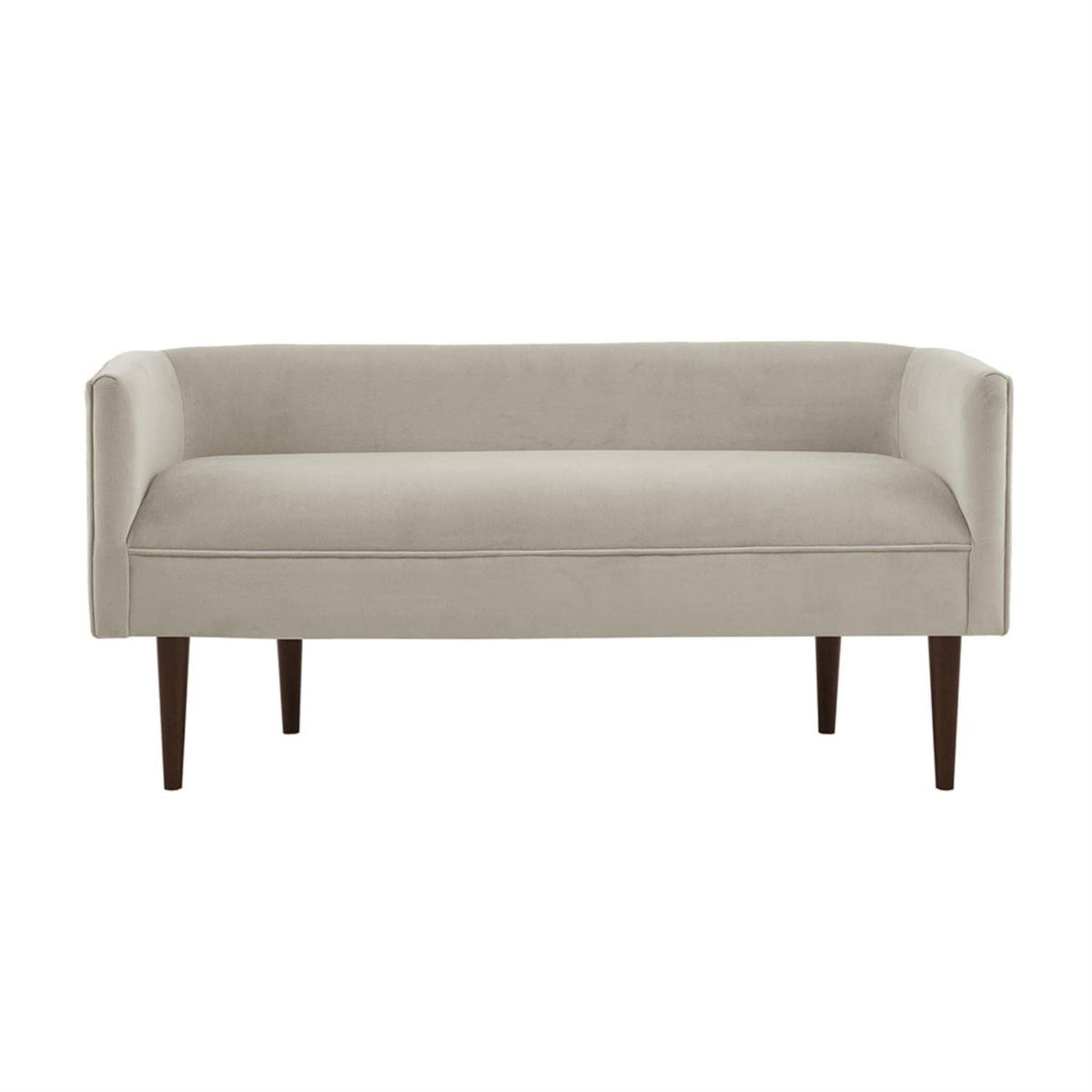 Cream Velvet Accent Bench