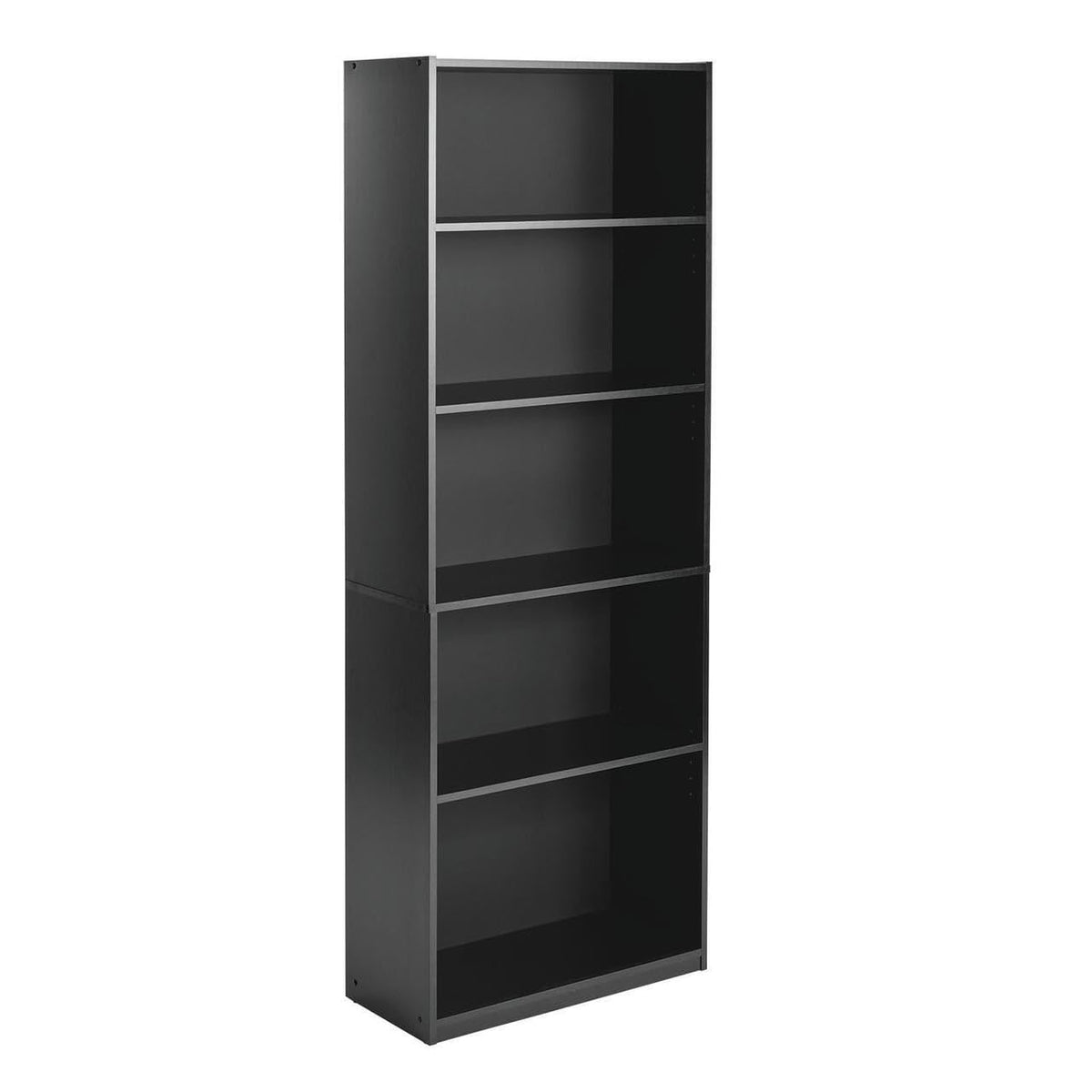 Mainstay` 71" 5-Shelf Standard Bookcase (Black)