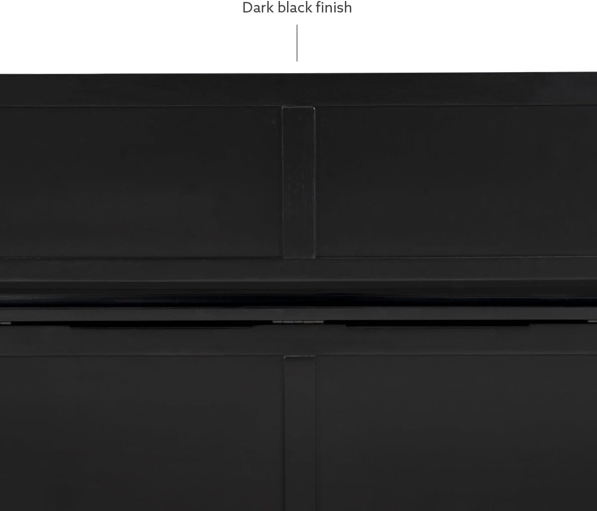 Linon Carlton Padded Bench, 44.5"W x 17"D x 30"H, Black
