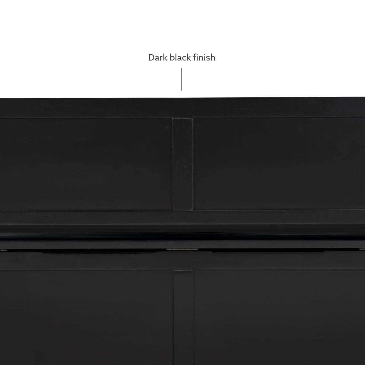 Linon Carlton Padded Bench, 44.5"W x 17"D x 30"H, Black