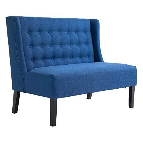 Wingback Button-Tufted Loveseat