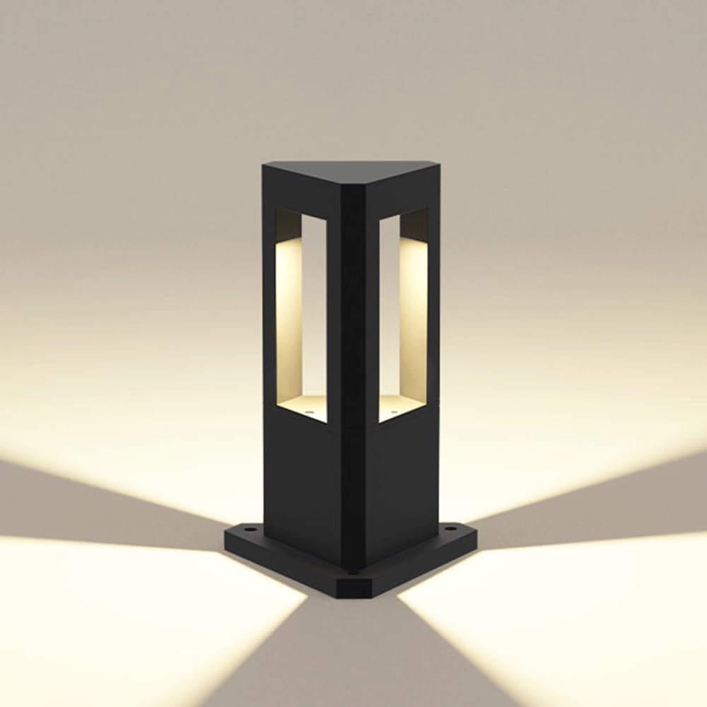 Landscape Pathway Lights Modern Black Path Light Cone LED Bollard Lighting Fixture Outdoor Sideway Lighting With Aluminum Housing Walkway Lamps Waterproof 3000k Lawn Light For Garden Yard House Park