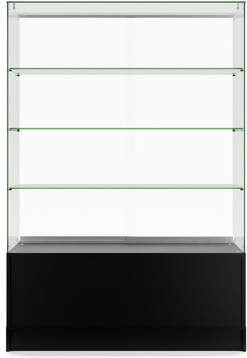48-Inch Glass Display Cabinet with Sliding Doors
