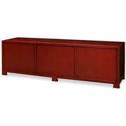 ChinaFurnitureOnline Distressed Red Elmwood Chinese Ming Media Cabinet - with Free Inside Delivery