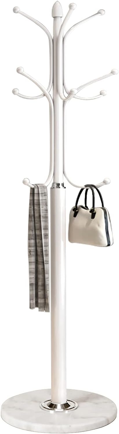 Metal Coat Rack Stand with Marble Base