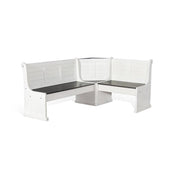 Wood Breakfast Nook Dining Set with Storage Benches