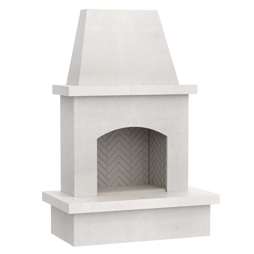 Classic Outdoor Fireplace – Freestanding Concrete