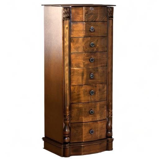 7-Drawer Locking Jewelry Armoire