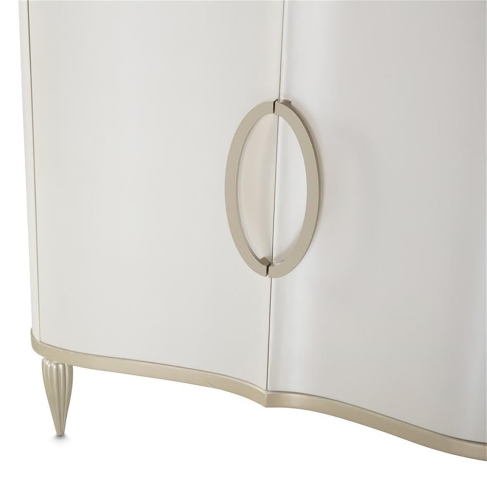 MICHAEL AMINI London Place Sideboard with Mirror - Creamy Pearl