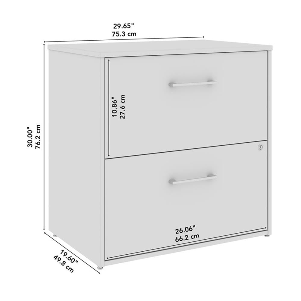 2-Drawer Lateral File Cabinet with Lock