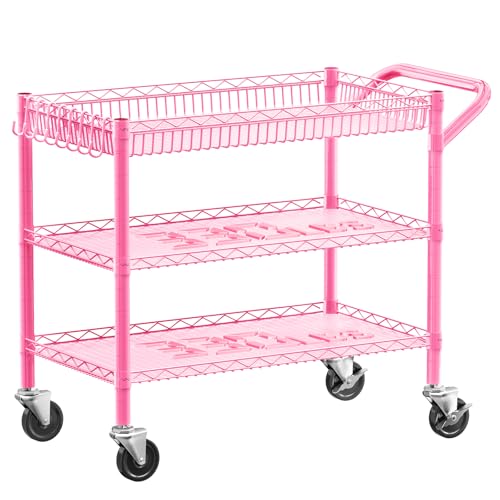 3-Tier Rolling Utility Cart with Wheels