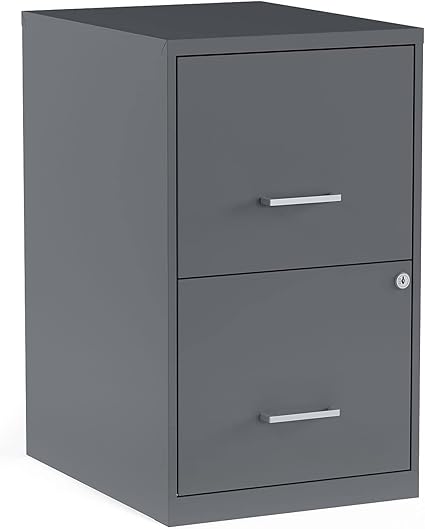 2-Drawer Vertical File Cabinet, Letter Size, Lockable
