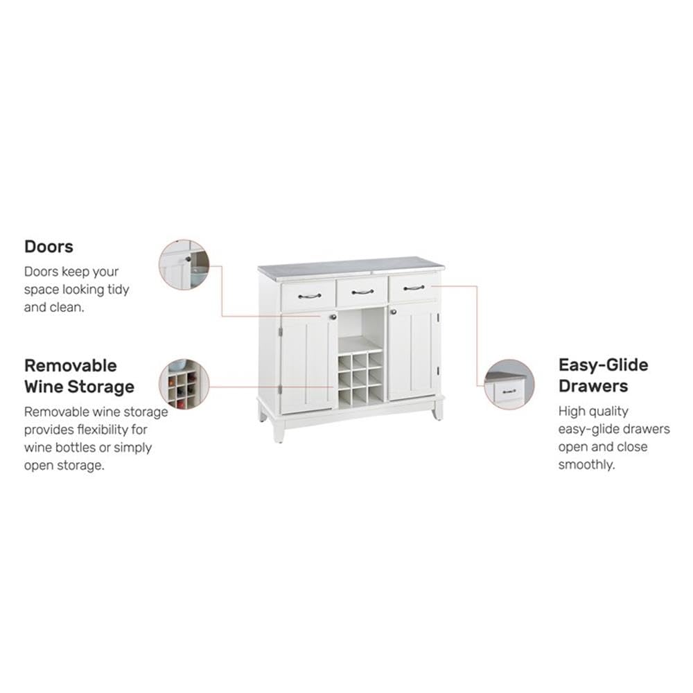 homestyles Server sideboards-buffets-credenzas, White