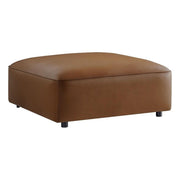 Square Vegan Leather Ottoman