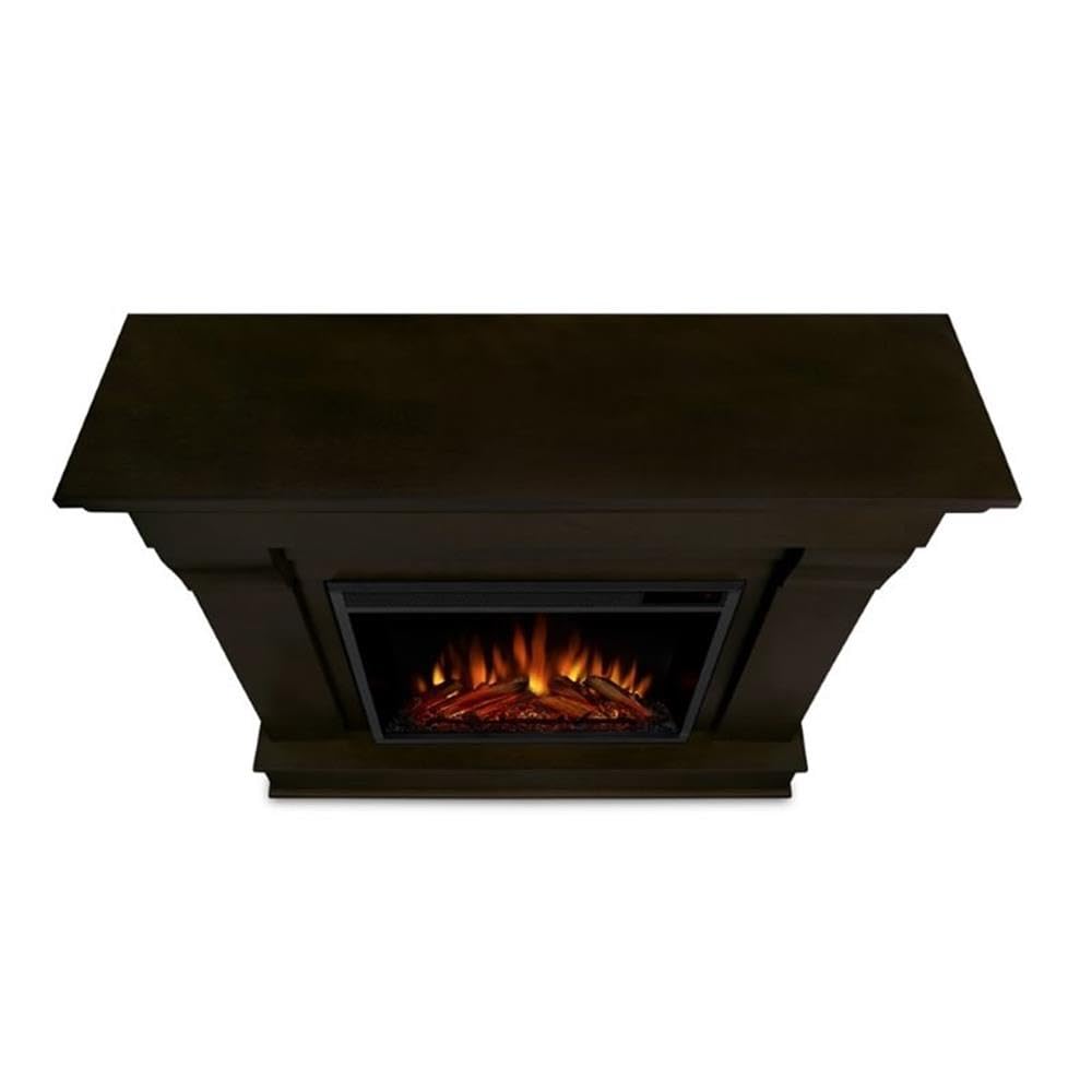 Real Flame Chateau 41” Electric Fireplace with Mantel for Living Room or Bedroom, Replaceable Fireplace Insert Heater, Realistic Log and Flame Effect, Remote Control, Timer