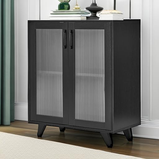 Black Buffet Storage Cabinet