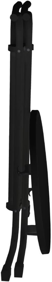 Round Folding Cocktail Pub Table, MDF Top, Black