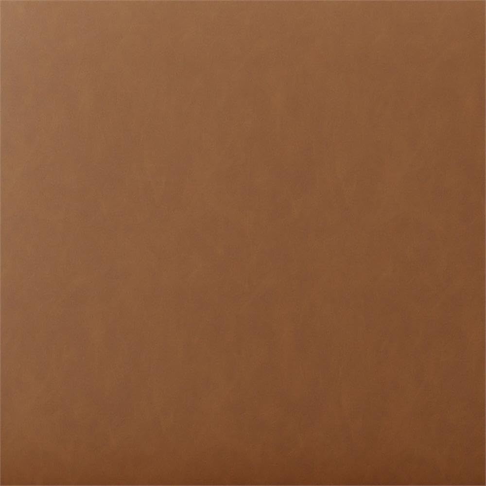 Studio Living Warren 18" Cube Ottoman, Urban Transitional, Fully Assembled, Vegan Leather Fabric, Carmel