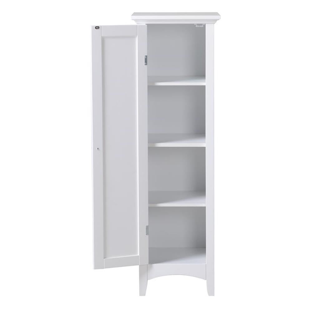 OS Home and Office Furniture 15" 1-Door Wood Kitchen Storage Pantry in White
