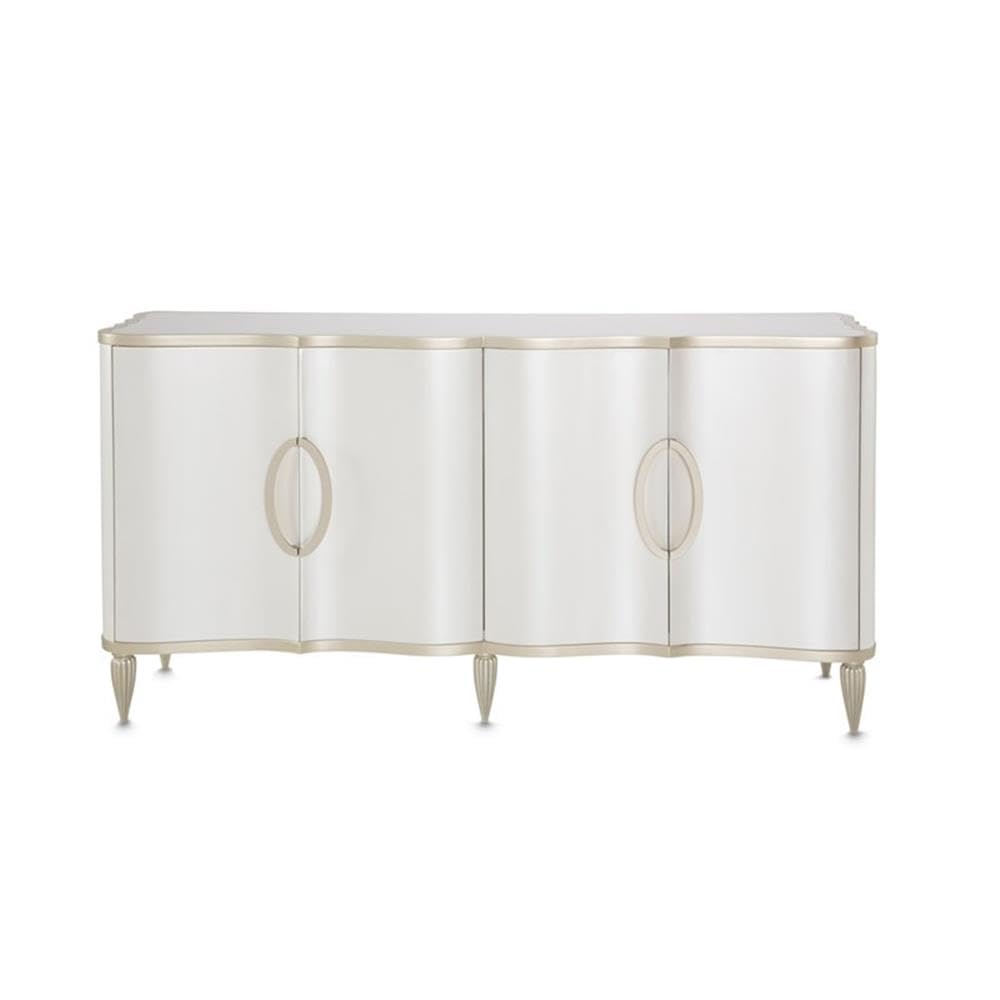 MICHAEL AMINI London Place Sideboard with Mirror - Creamy Pearl