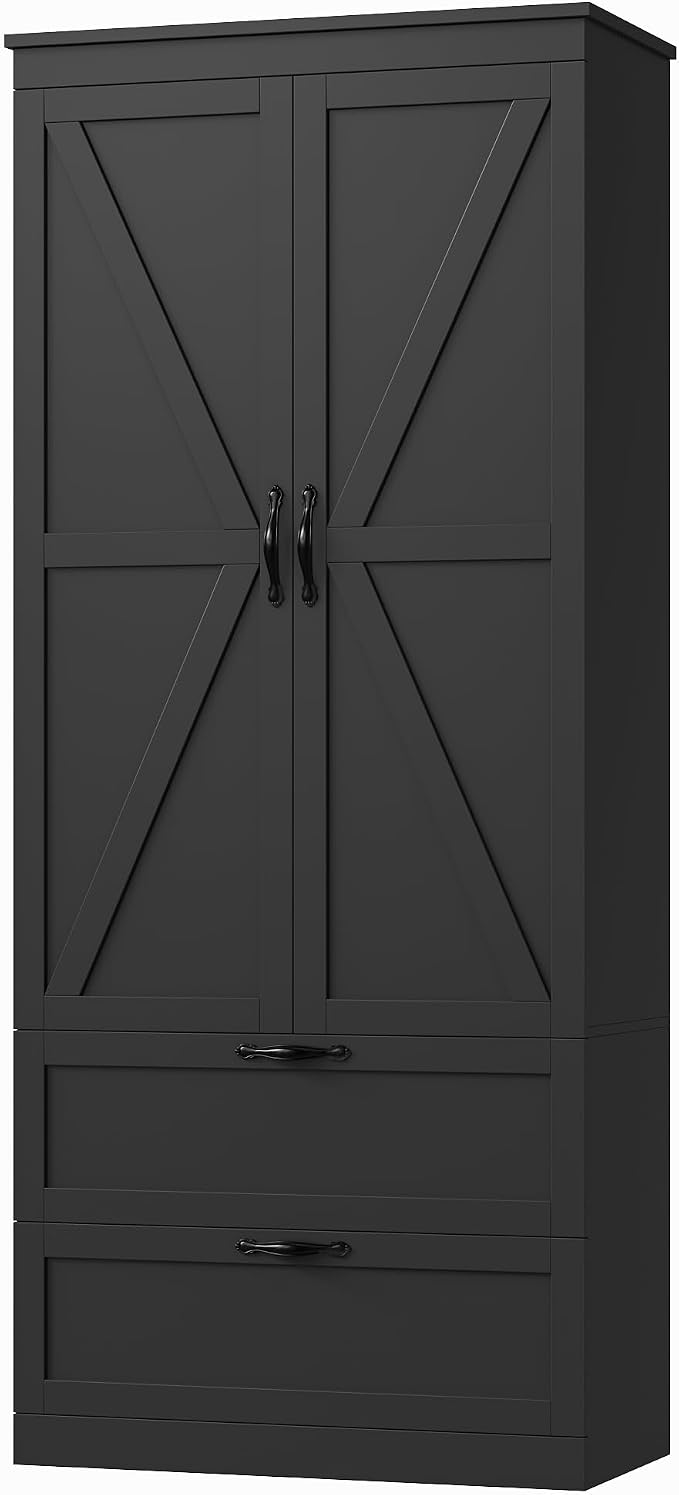 Farmhouse Pantry Cabinet with Drawers