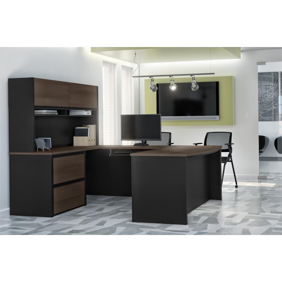 U-Shaped Executive Desk with Hutch