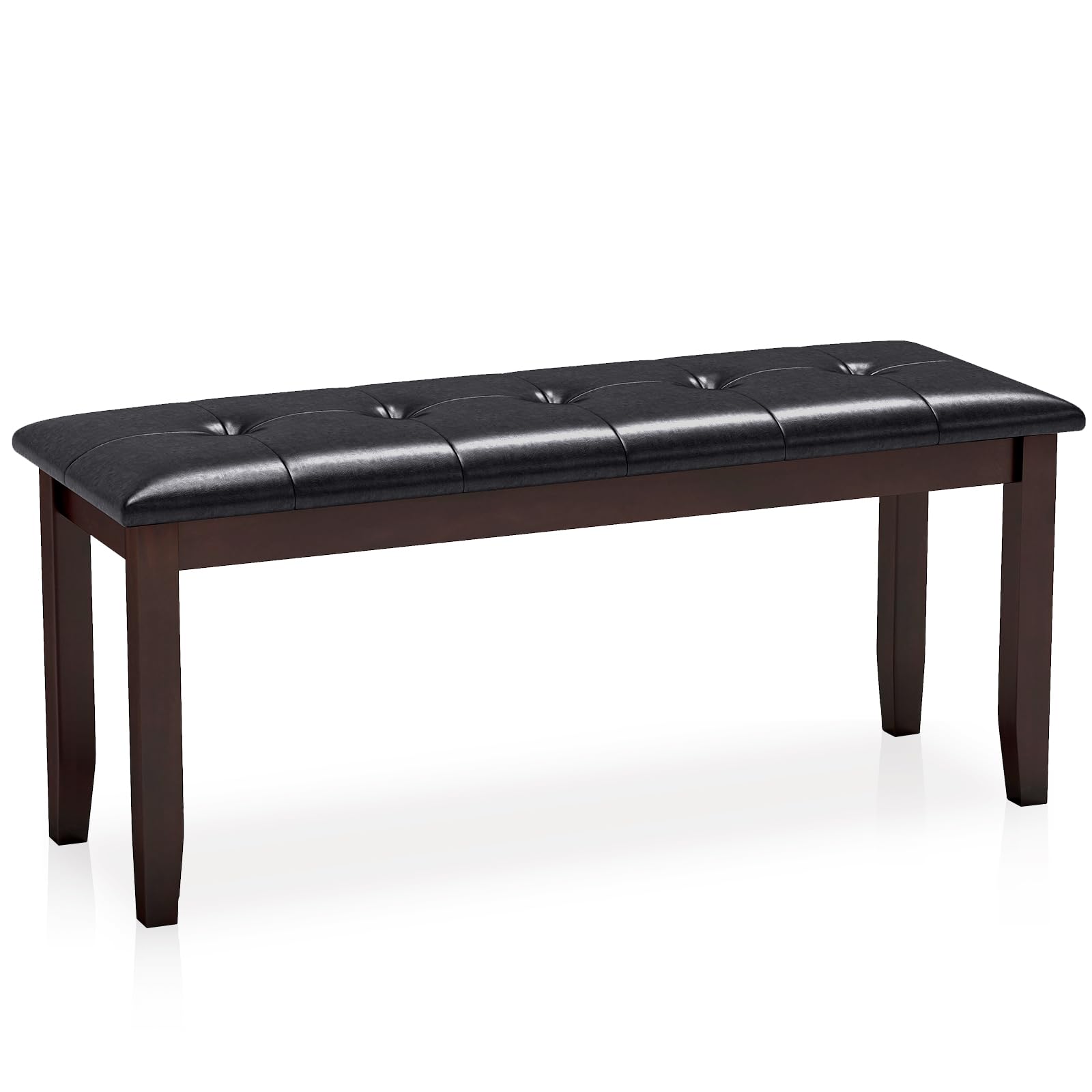Upholstered Dining Bench with PU Leather Seat