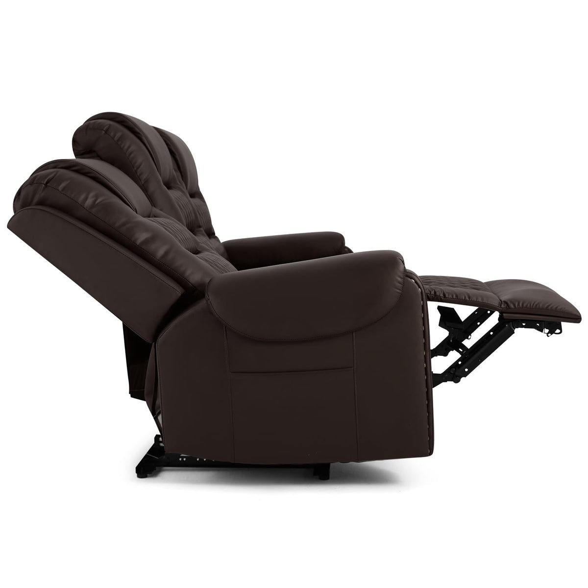 3 Seat Power Loveseat Recliner Sofa, Home Theater Seating with Massage Heat