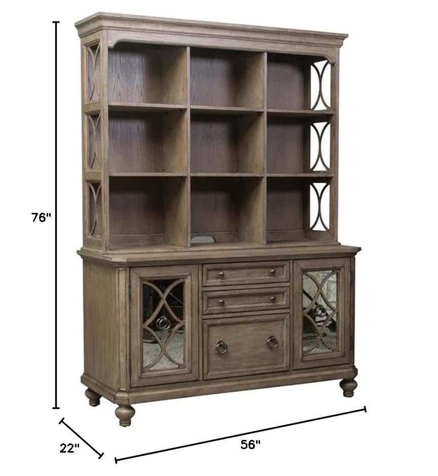 Simply Elegant Credenza & Hutch Set
