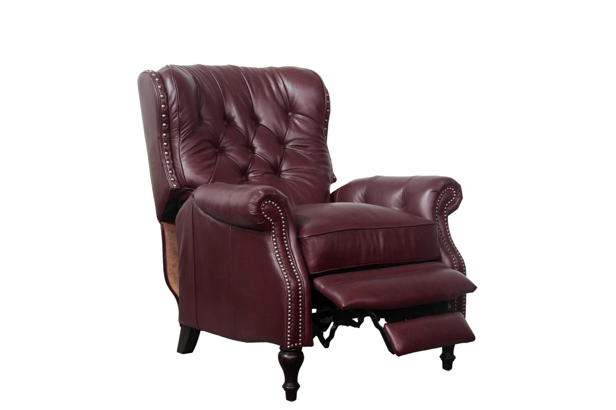 Wine Leather Recliner
