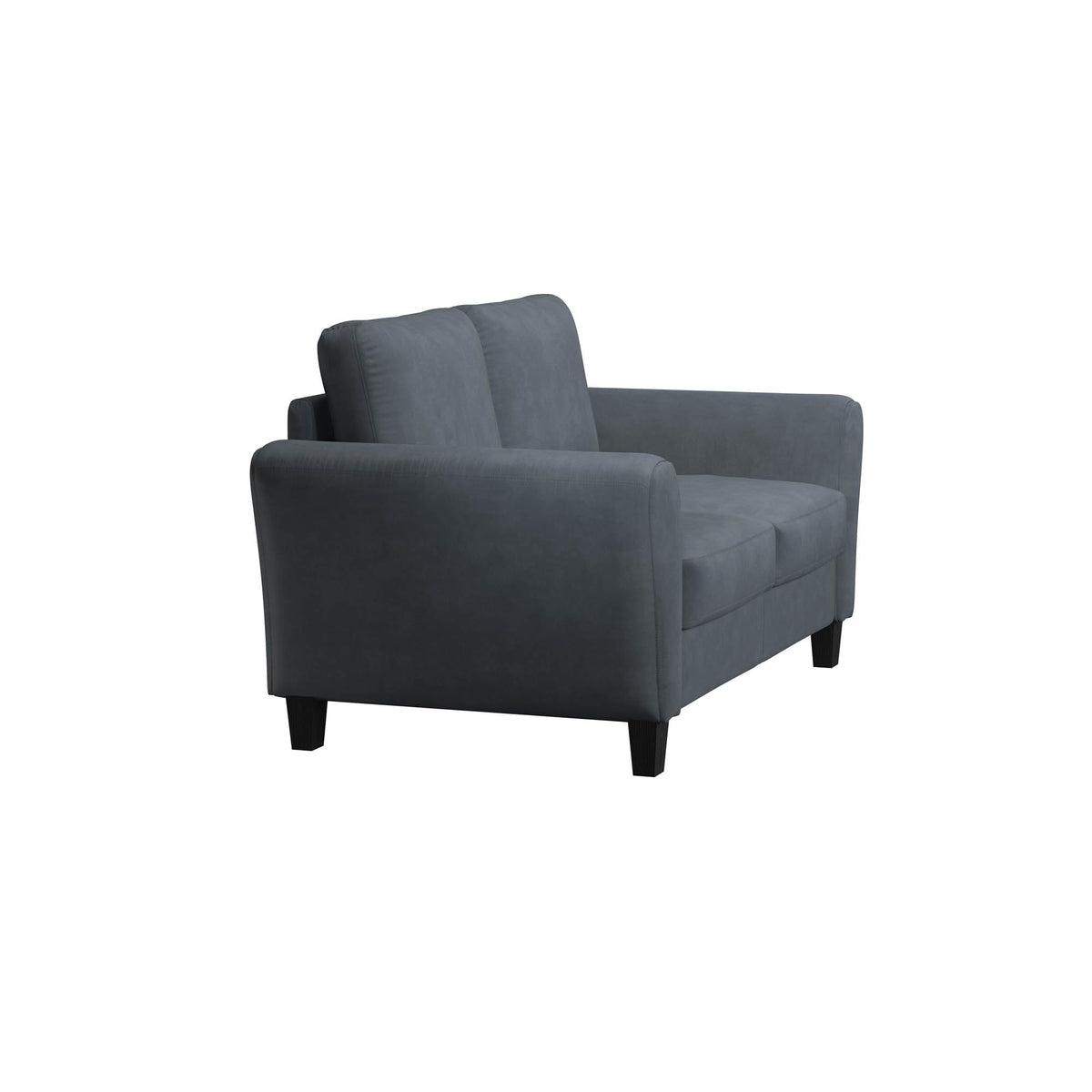 Microfiber Rolled Arm Loveseat