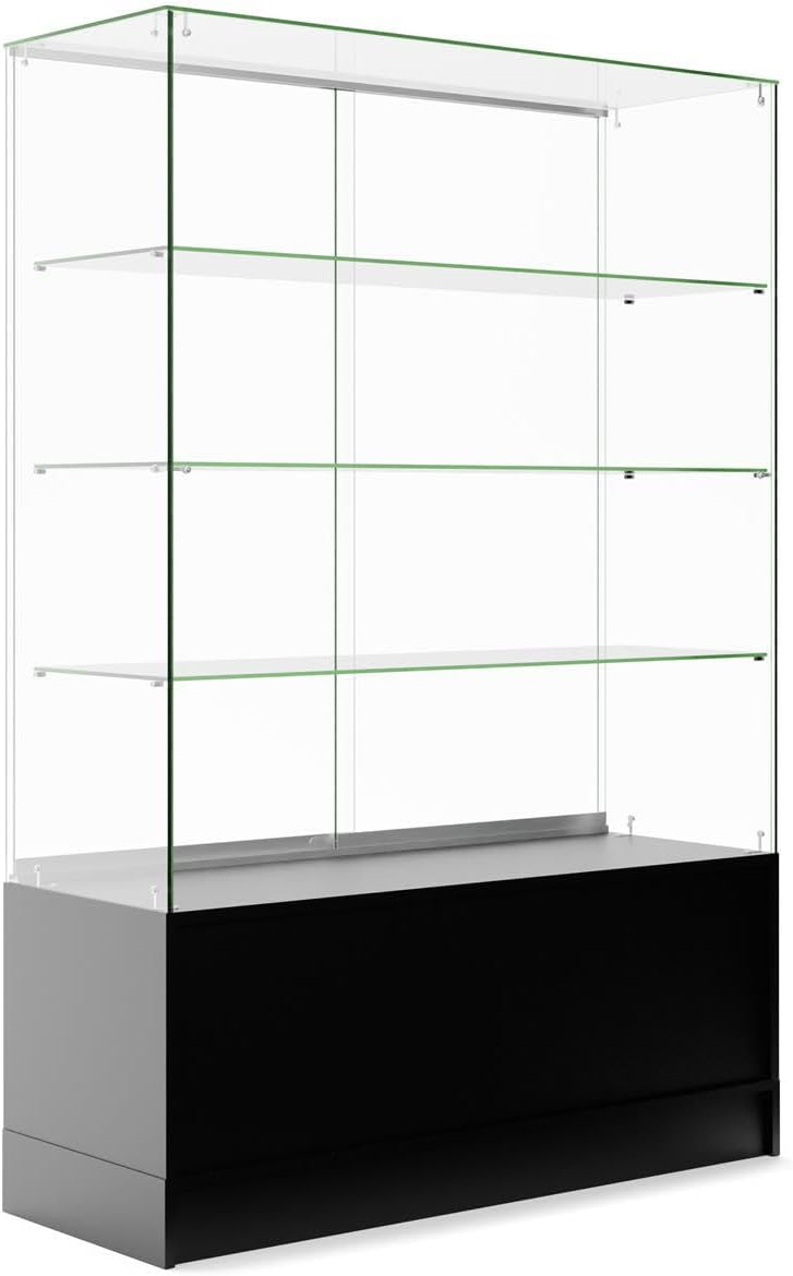 48-Inch Glass Display Cabinet with Sliding Doors