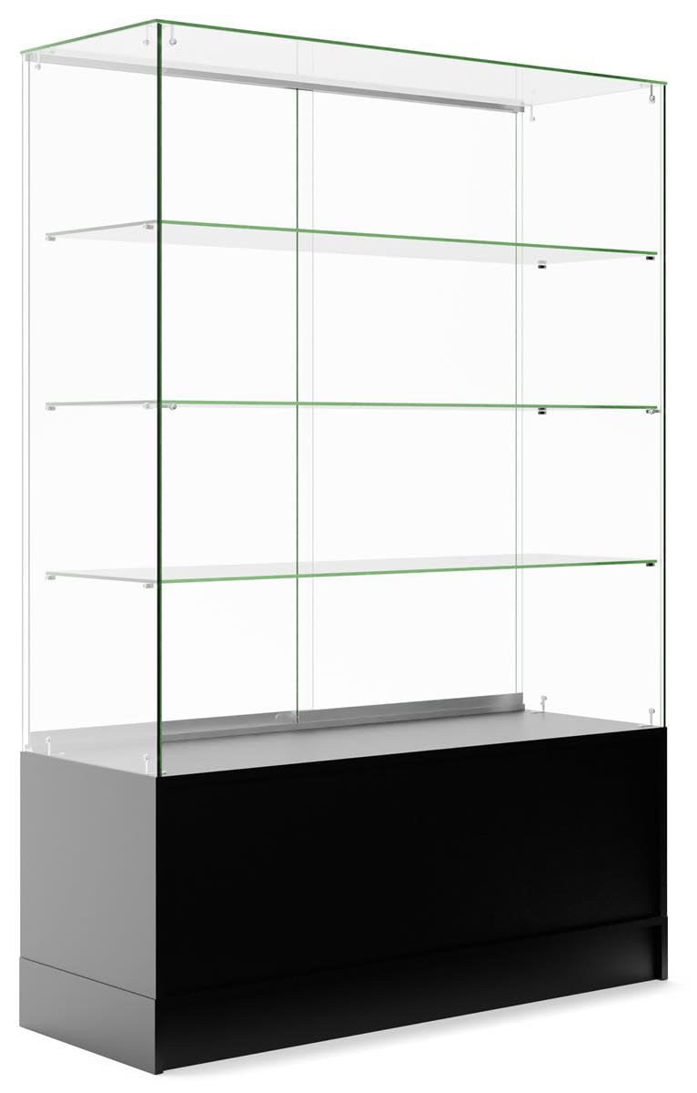 48-Inch Glass Display Cabinet with Sliding Doors