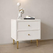 White 2-Drawer Nightstand