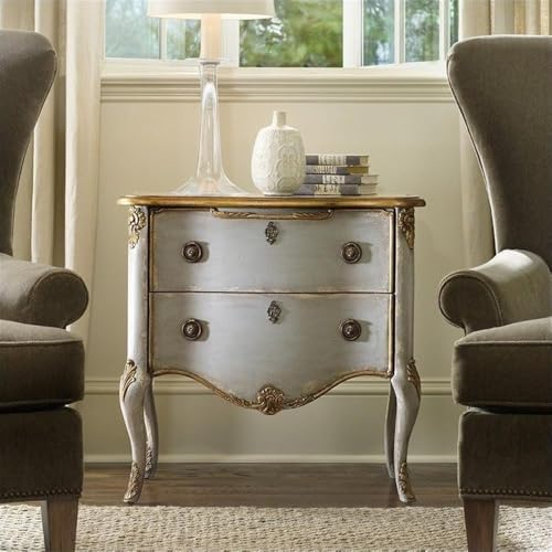 Hooker Furniture Seven Seas French Two Drawer Wood Accent Chest in Gray