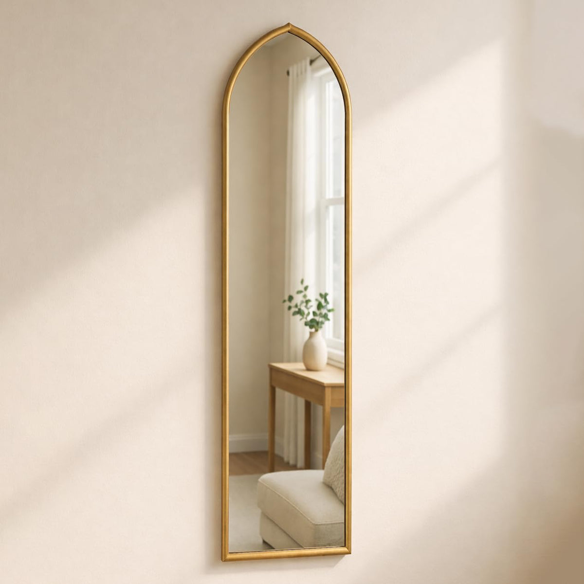 Gold Arched Wall Mirror