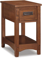 Mission-Style End Table with Drawer and Shelf