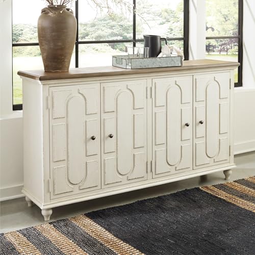 4-Door Accent Cabinet with Adjustable Shelves
