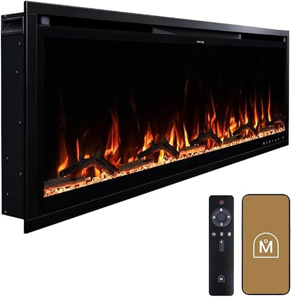 72-Inch Slim Electric Fireplace