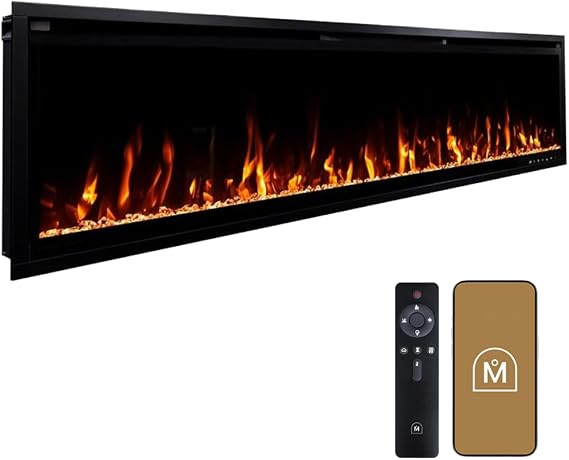 72-Inch Slim Electric Fireplace