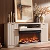 Fluted Fireplace TV Stand