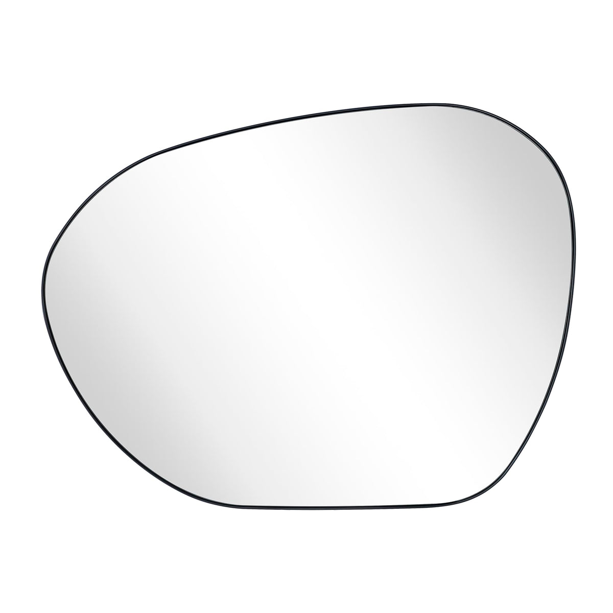 Matte Black Asymmetrical Wall Mirror