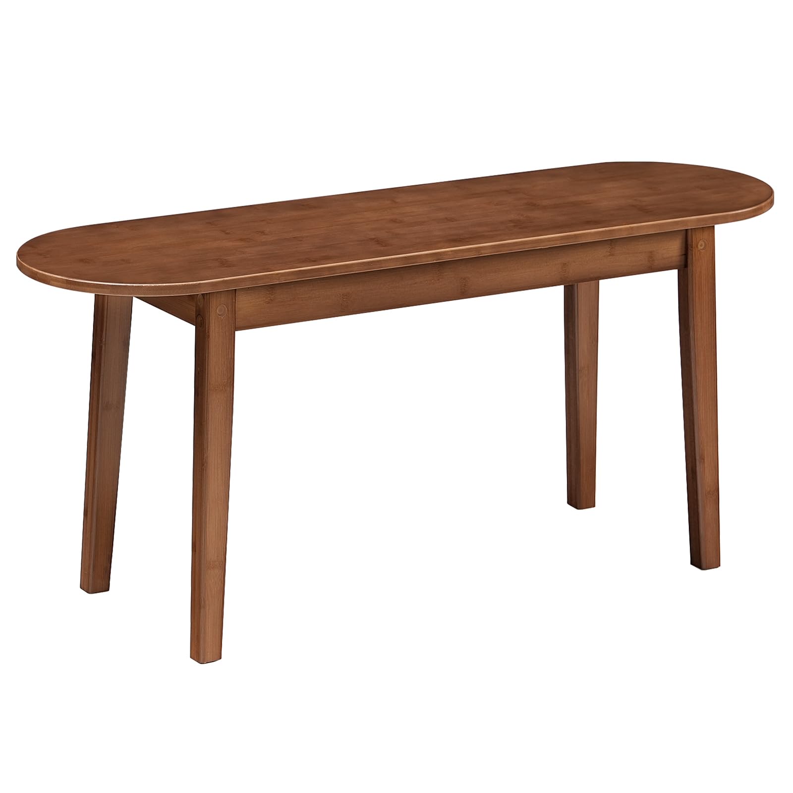 HOOBRO 39.4'' Dining Bench, Bamboo Entryway Bench, Farmhouse Kitchen Table Bench, Sturdy Dining Room Bench, Easy to Assemble, Wooden Bench for Living Room, Hallway, Bedroom, Bathroom, Mocha MA19CD01
